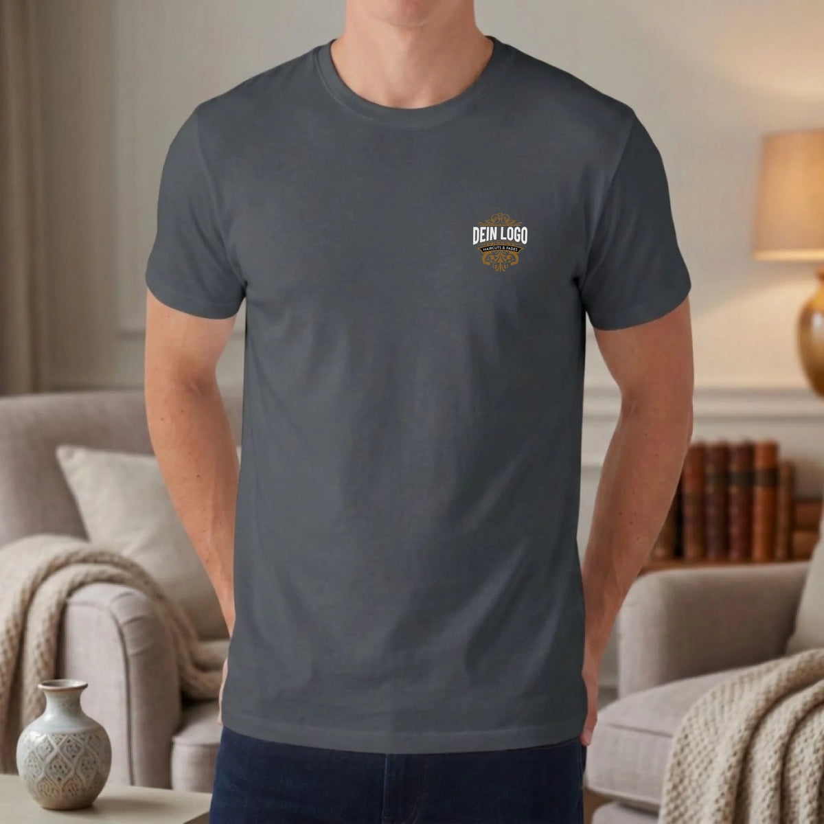 Personalisierte Firmen T-Shirts mit Logo – T-Shirt asphalt – Teamkleidung