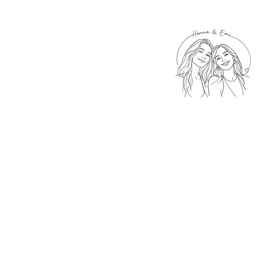 Personalisierter Lineart Pullover mit Foto – Design im Detail – Geschenk für Mama