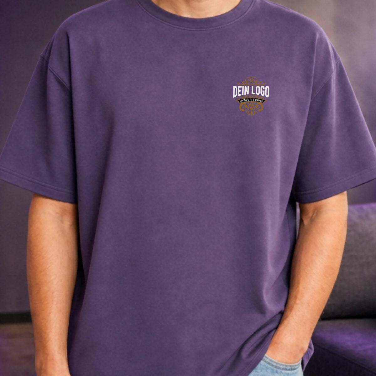 Personalisiertes Firmen Oversized T-Shirt mit Logo – Vereinsshirt