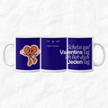 Personalisierte Tasse: Scheiß auf Valentinstag – mit Namen 