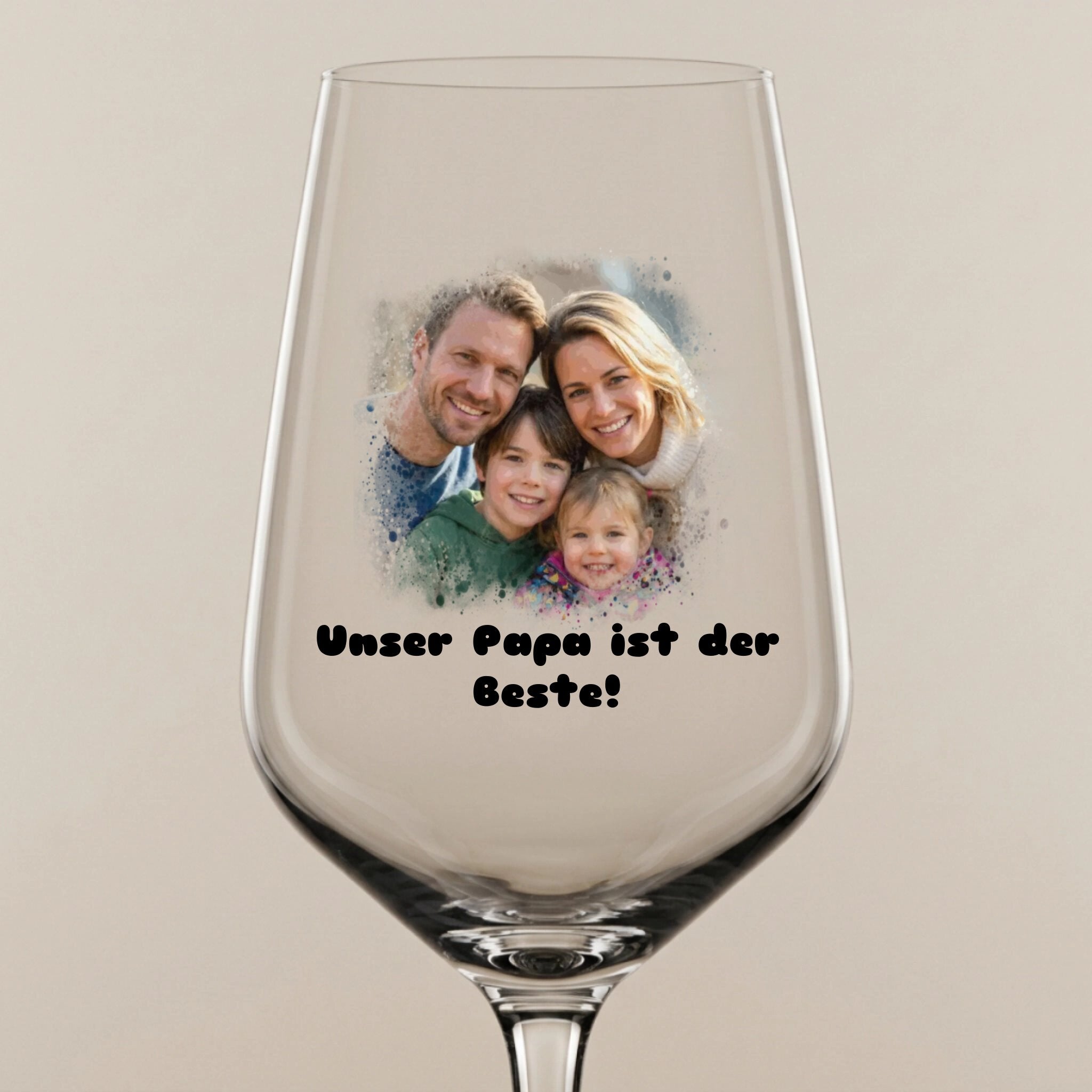 Personalisiertes Weinglas mit Foto